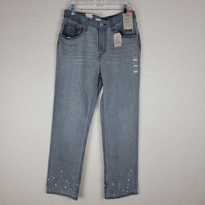 🔥 Levis Low Pro Mid Rise Relaxed Through the hip and thingh Straight Leg Sz 30